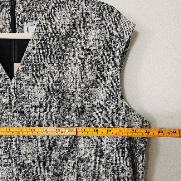 M.M. LAFLEUR NWT Aditi Crackle Sleeveless Black & Cream Dress Sz +3 (US 3X) - Picture 13 of 15